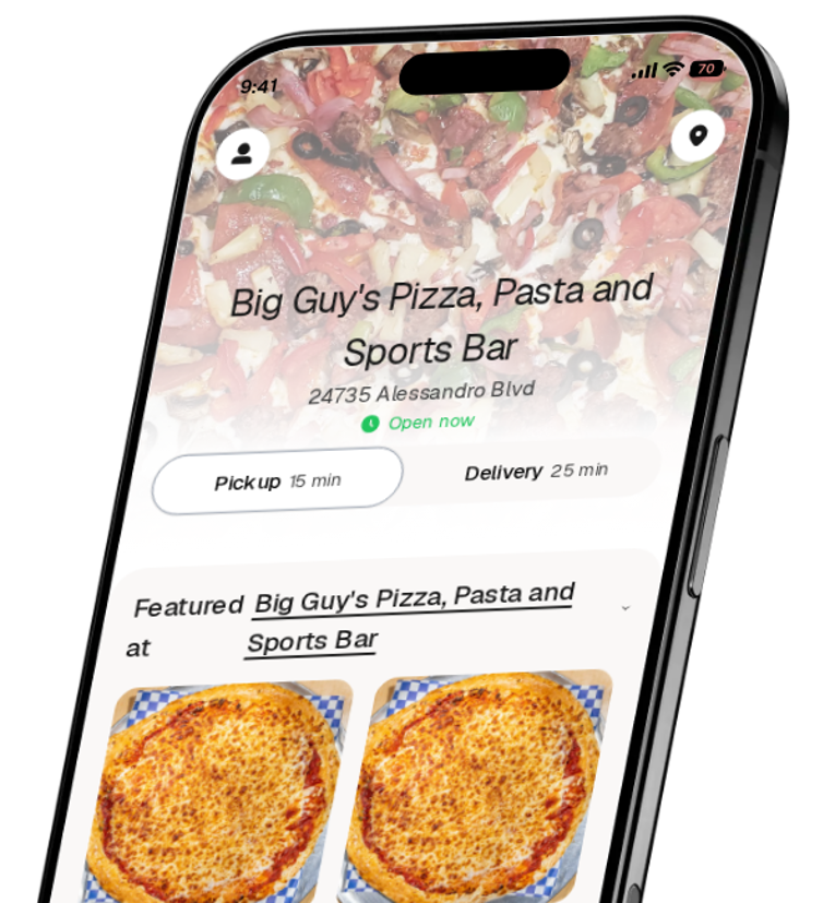 Big Guy's Pizza, Pasta and Sports Bar app preview